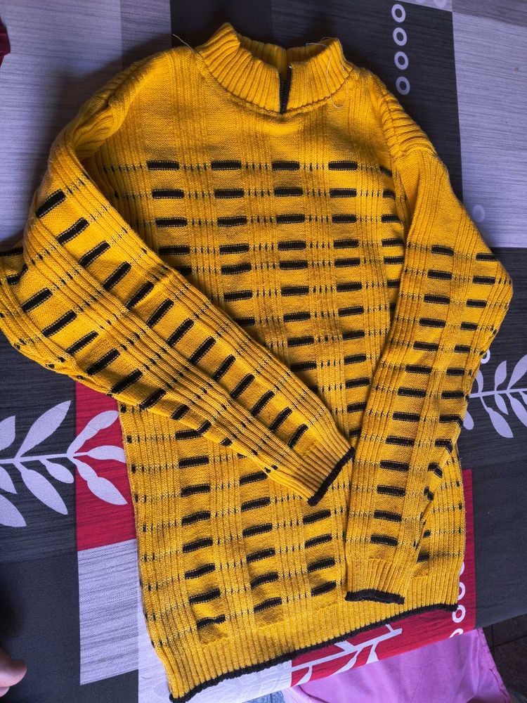 Yellow Patterned Sweater