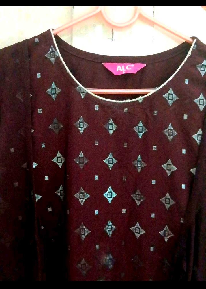 Stylish party Frock with coat attached or kurta