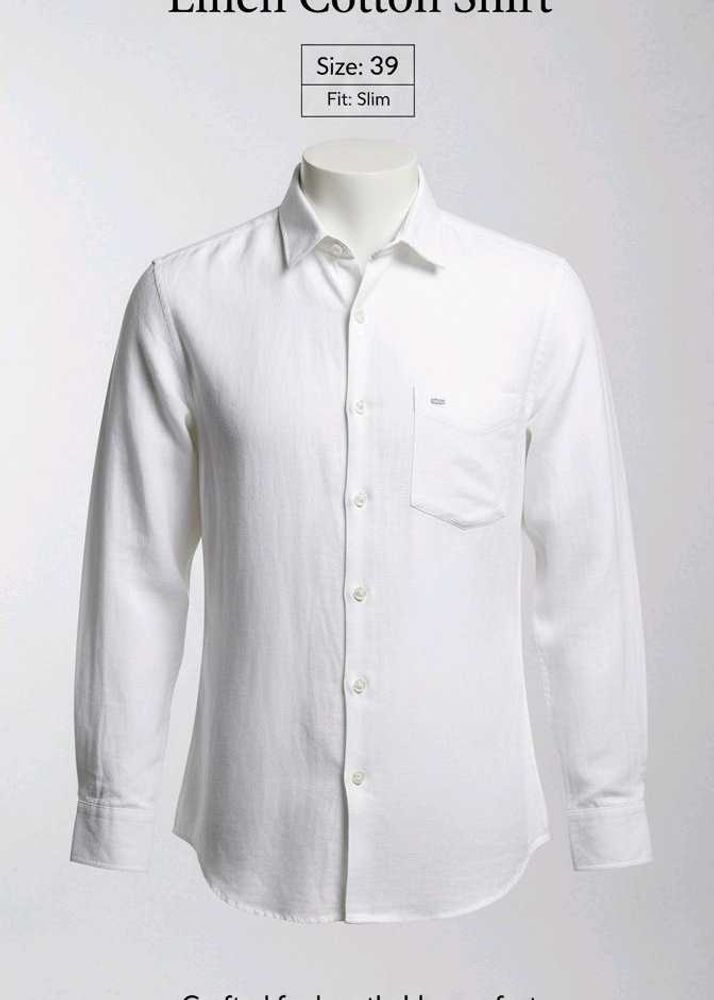 White Linen Cotton Shirt