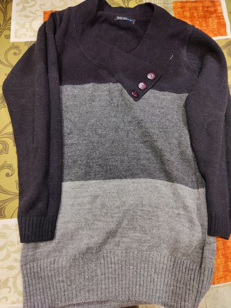 Striped Button Sweater