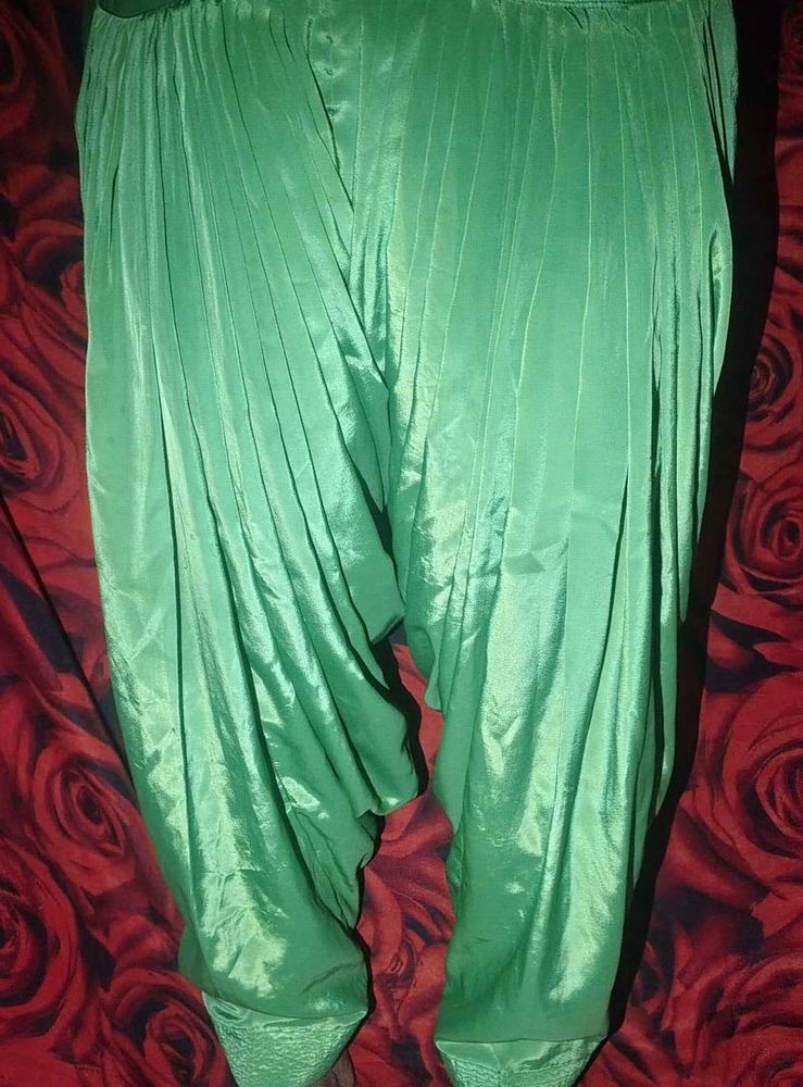 Green suite satin
