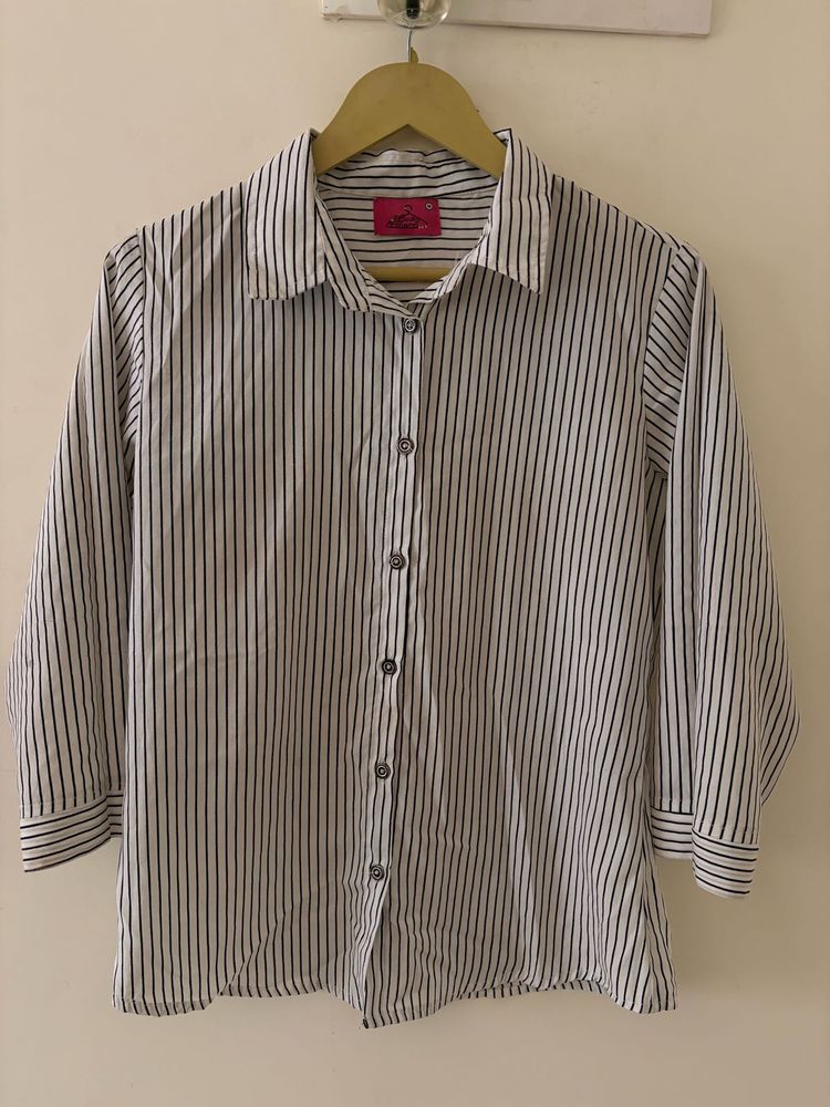 Striped Button-Down Shirt