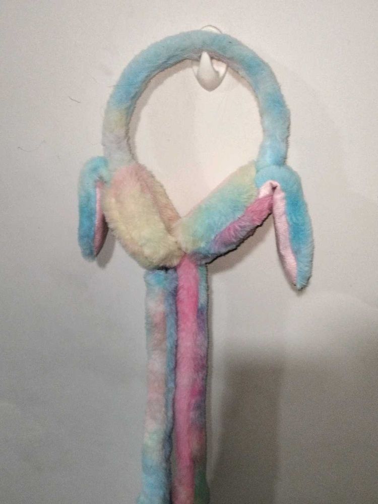 Pastel Tie Dye Bunny Earmuffs