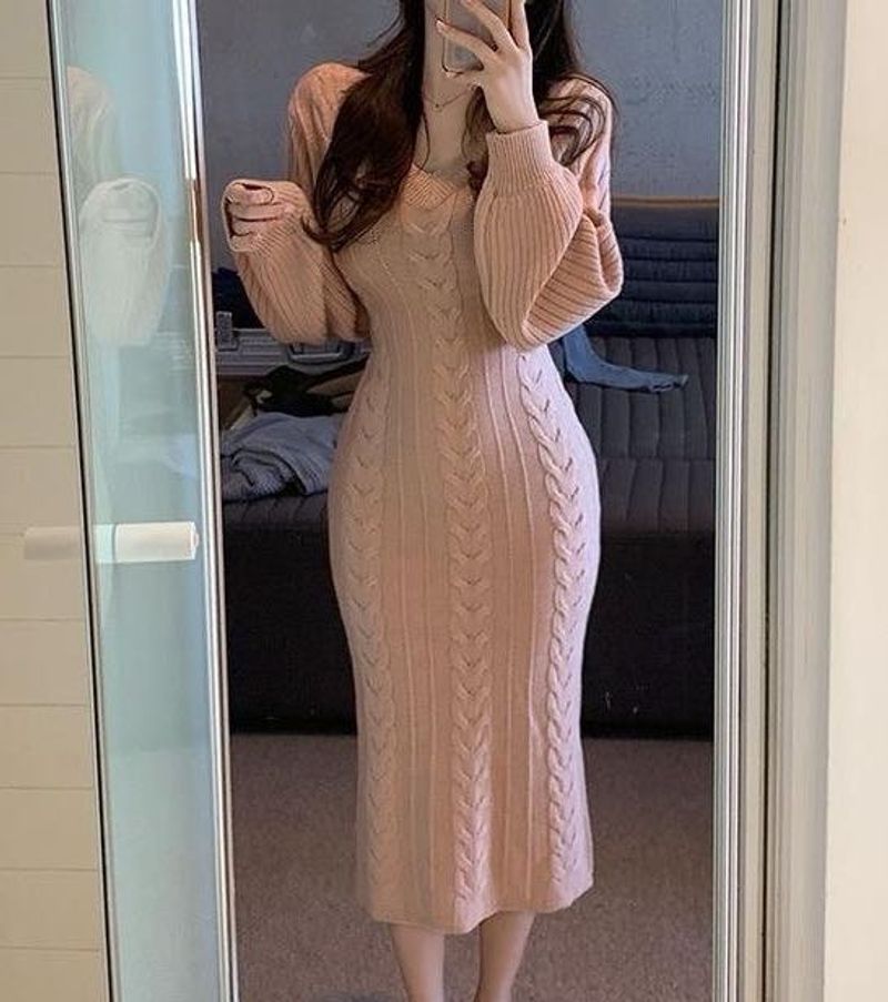 Knit Bodycon Midi Dress