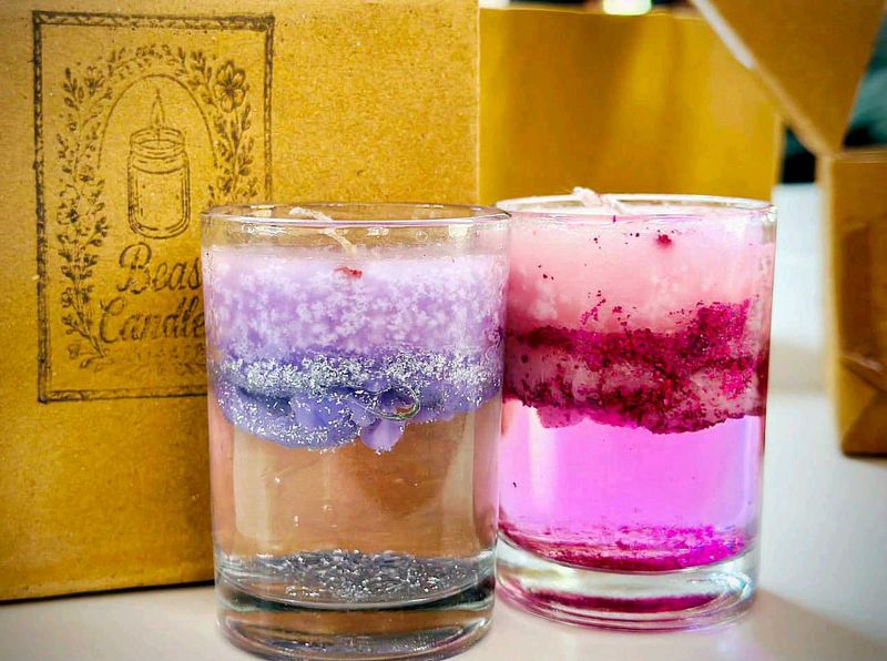 Cented  Glass Candle 💗