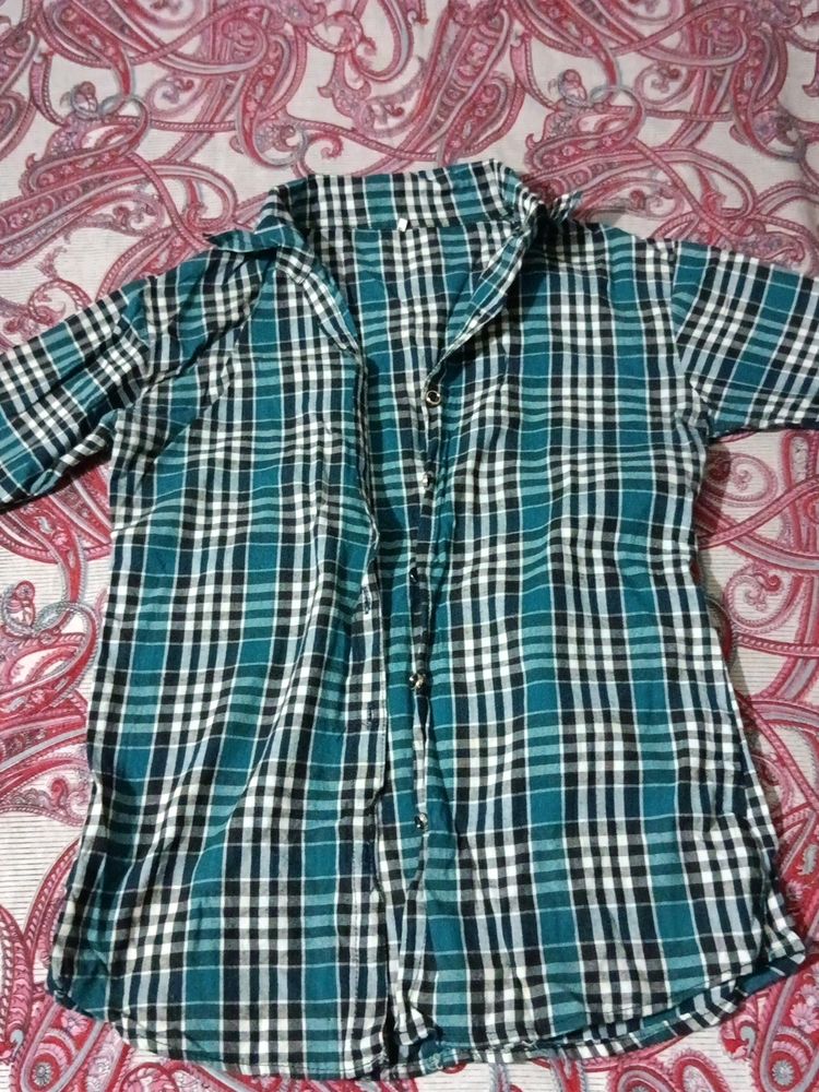 Check Green Shirt
