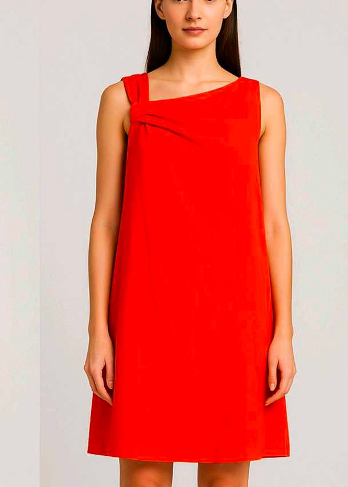 Orange Sleeveless Mini Dress