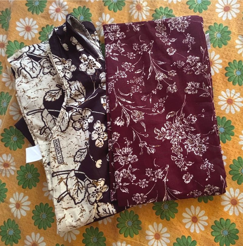 Floral Print Cotton Nighty Combo