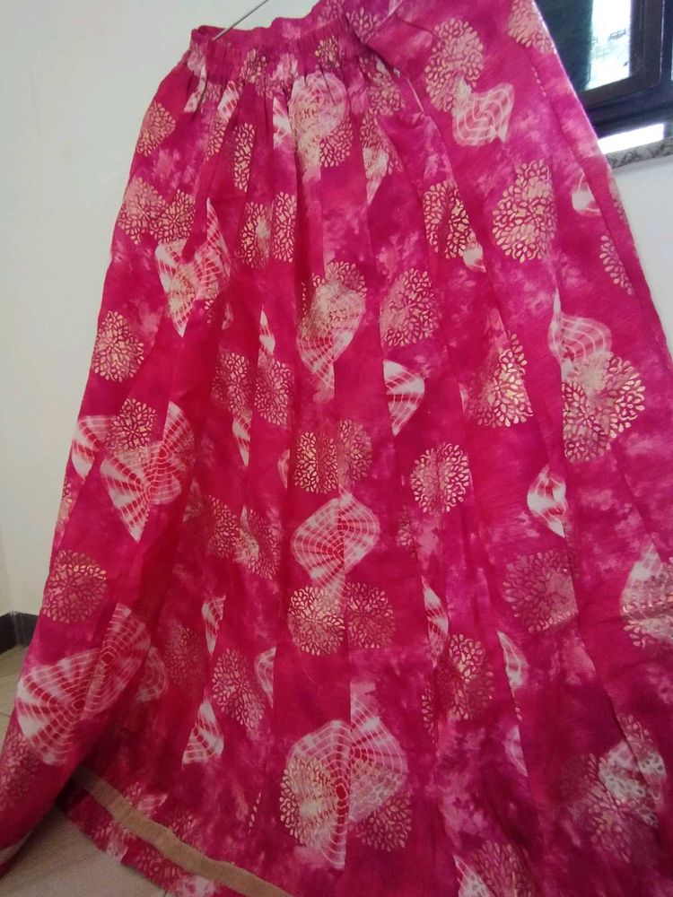 Pink Floral Ethnic Skirt🌸