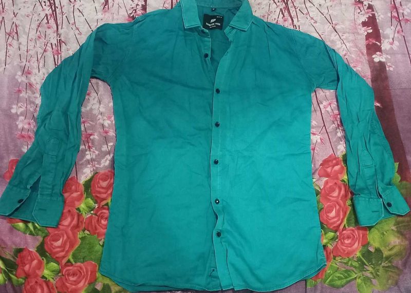 Teal Button-Down Shirt