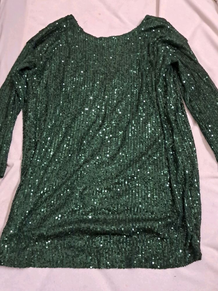 Fully Sequined Mini Dress Or Long top