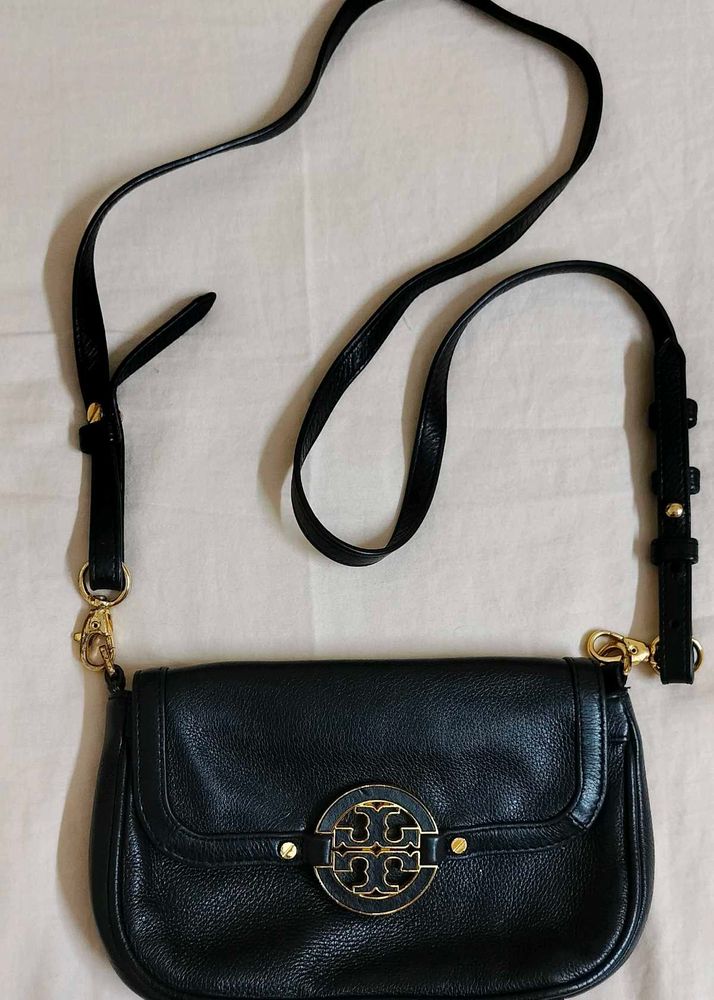 Tory Burch Black Leather Crossbody Bag