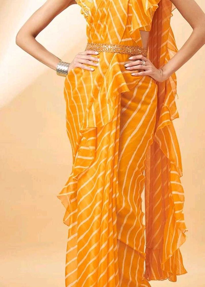 Elegant Striped Saree