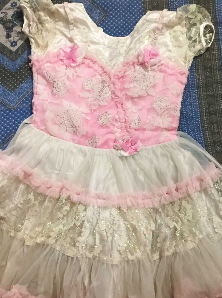 Pink &amp; White Dress