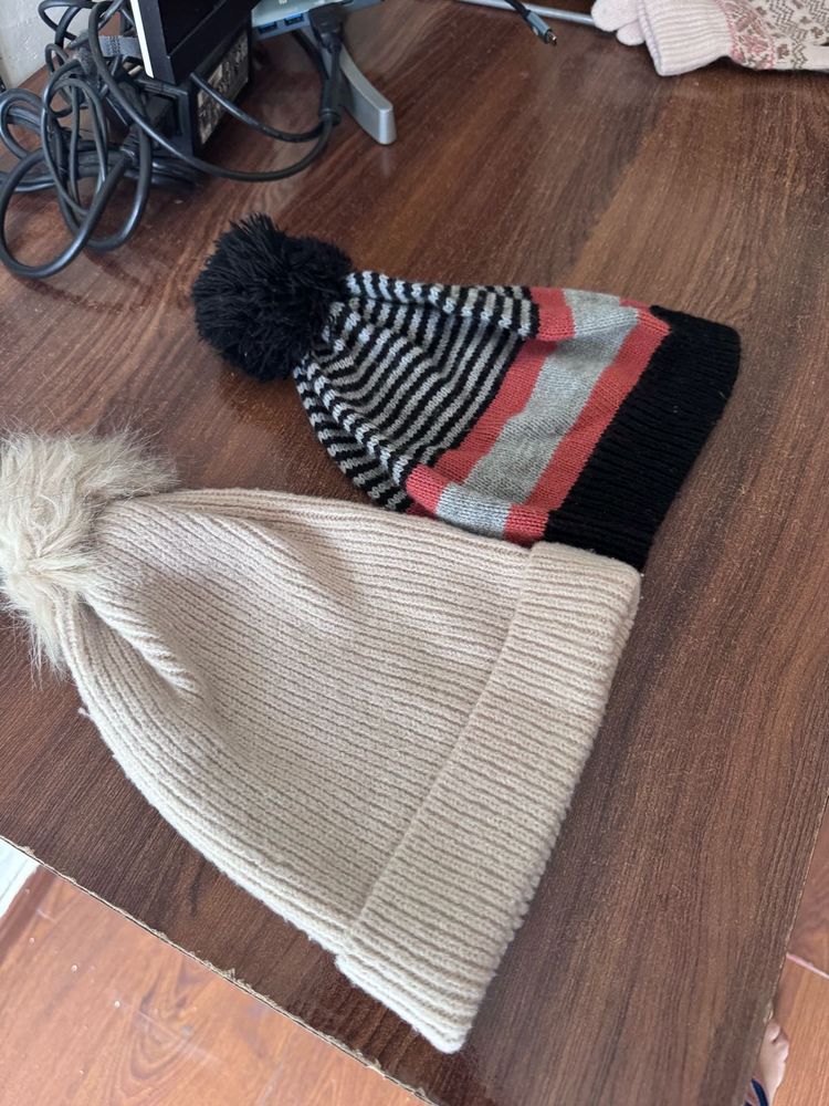 Cute Beanie Hats - Set of 2 and a pair  glove