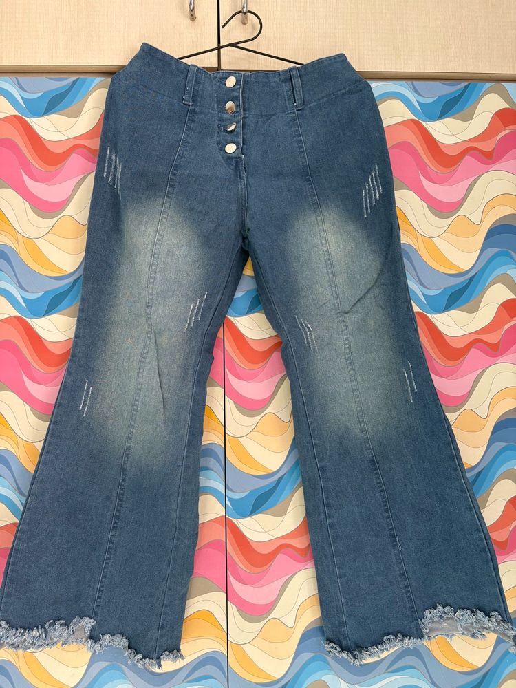 Wide Leg Denim Jeans For Women