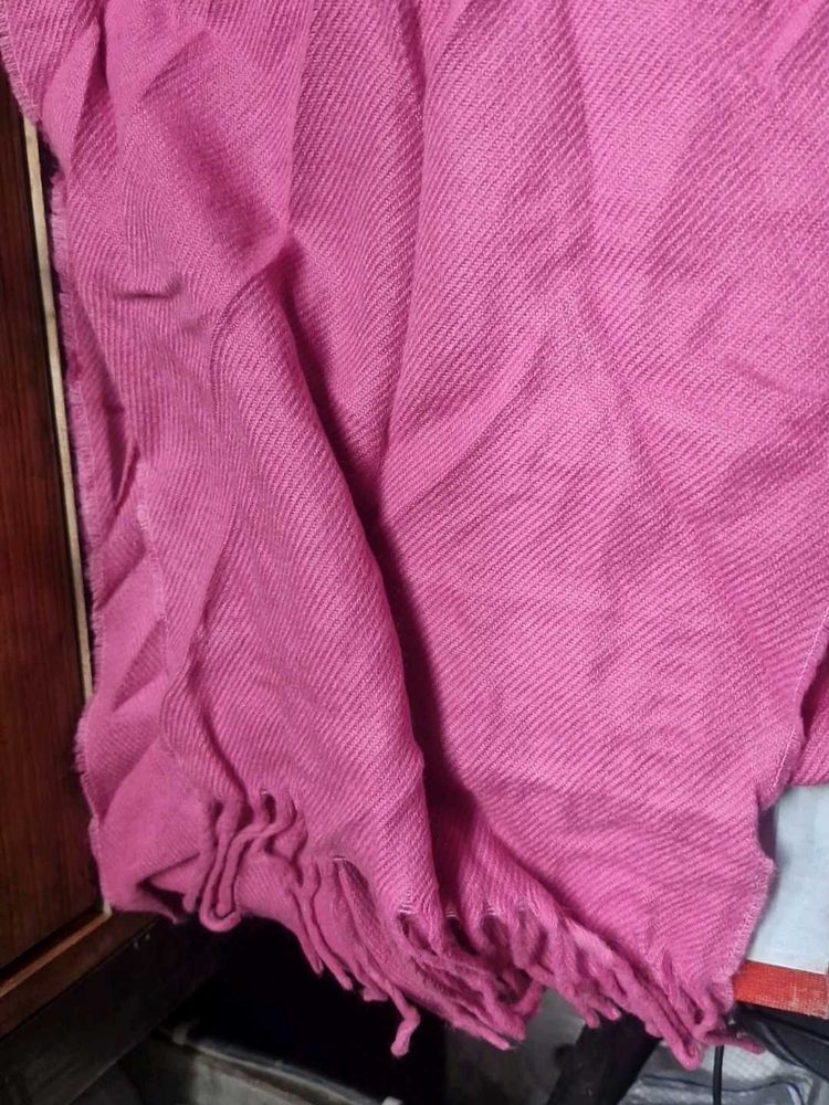 Pink Scarf with Fringe 1