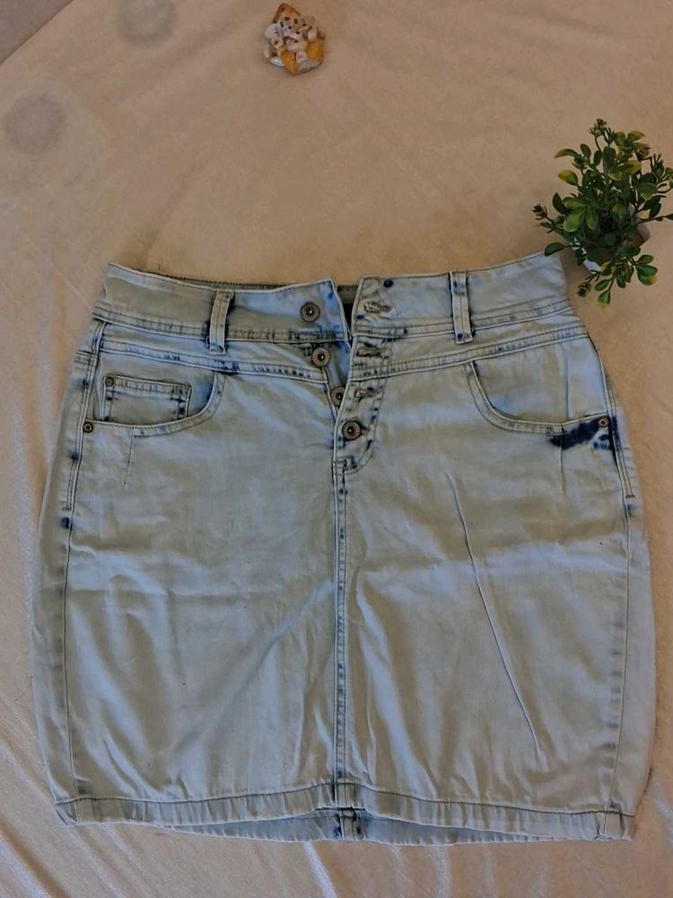 Denim Mini Skirt