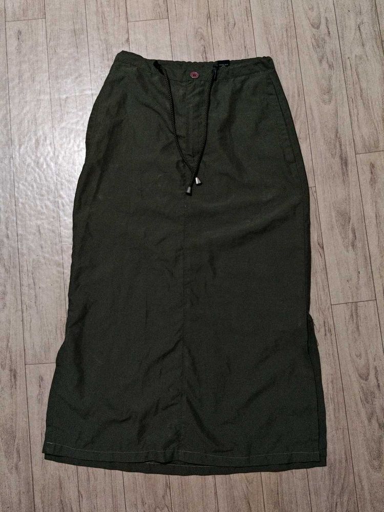 Olive Green Midi Skirt