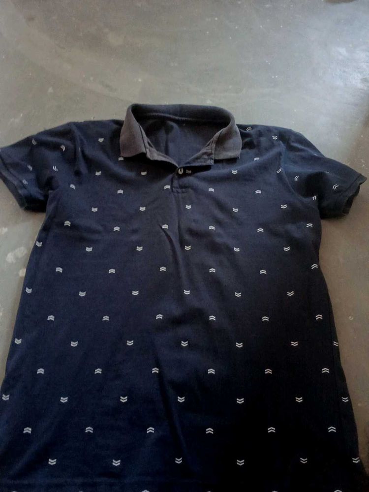 Patterned Polo T-Shirt