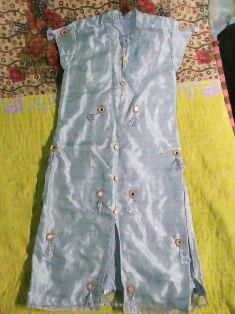Straight Kurti with Button Detailing