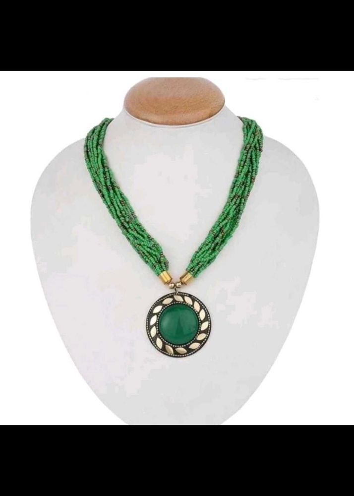 Green Beaded Necklace