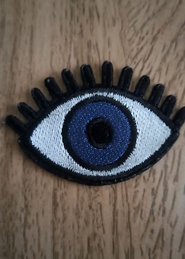 Evil Eye/ Blue Eye, sew on patch (Slightly Used)