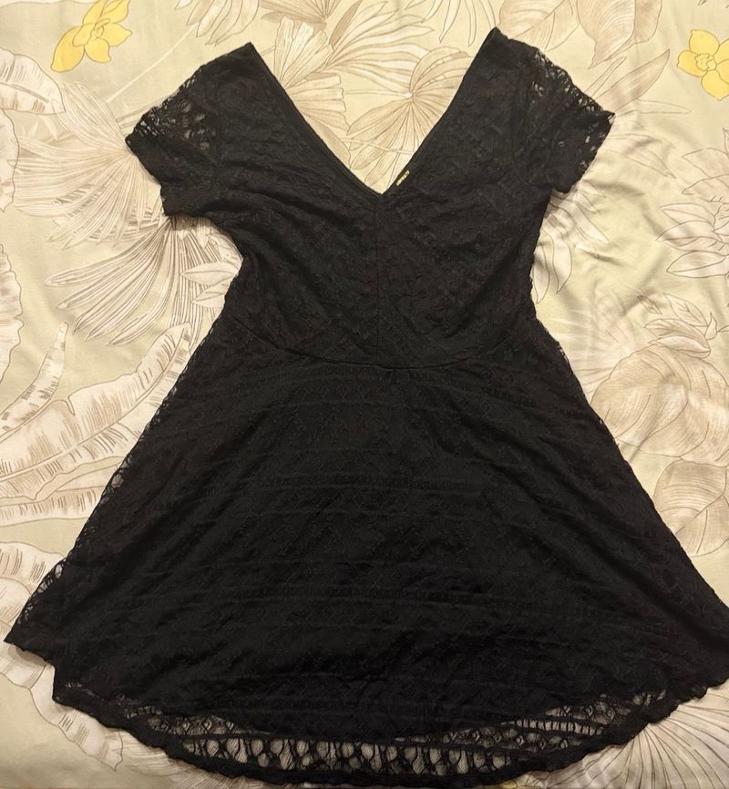 Lace Fit &amp; Flare Mini Dress