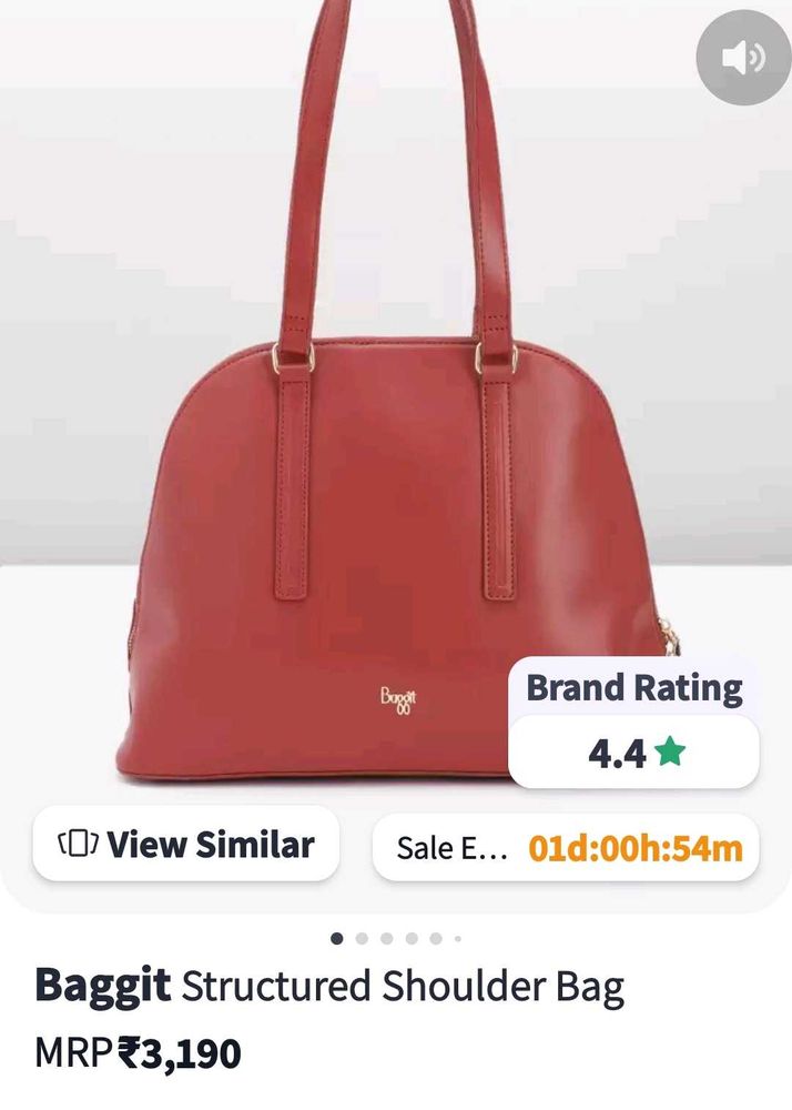 Baggit Handbag Light Maroon