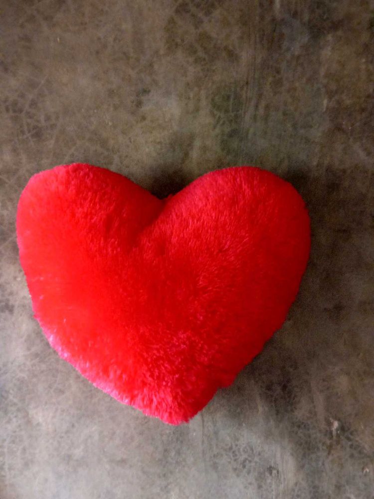 Red Plush Heart Pillow