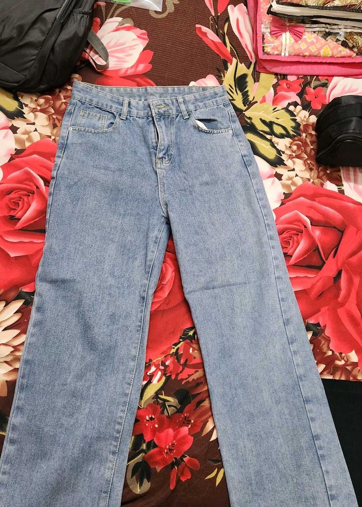 Light Wash Wide Leg Jeans