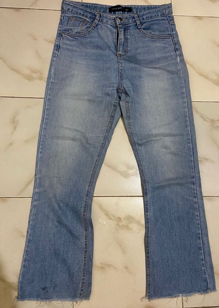 Light Wash Flared Jeans