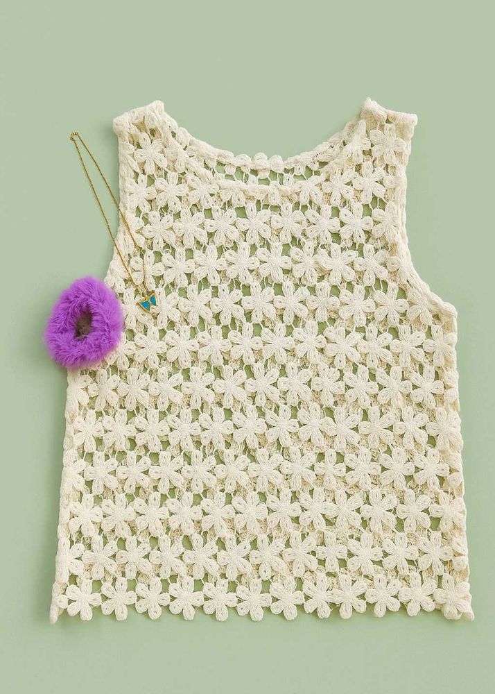 🎀 Beautiful Corchet Floral Top