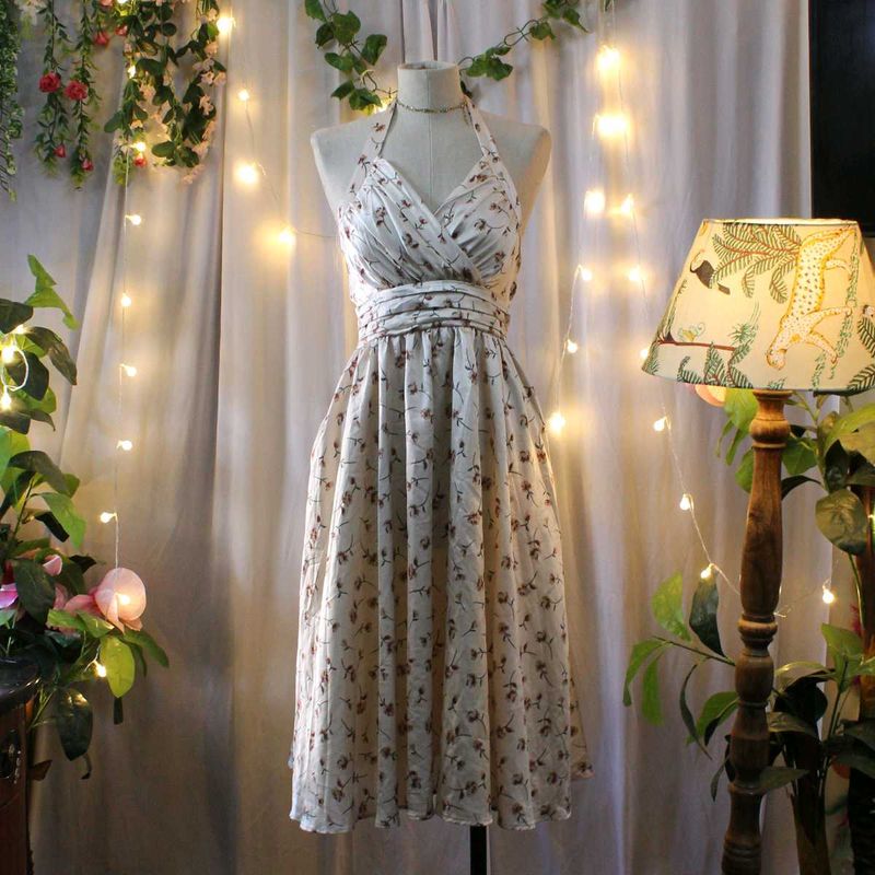 Floral Halter Midi Dress