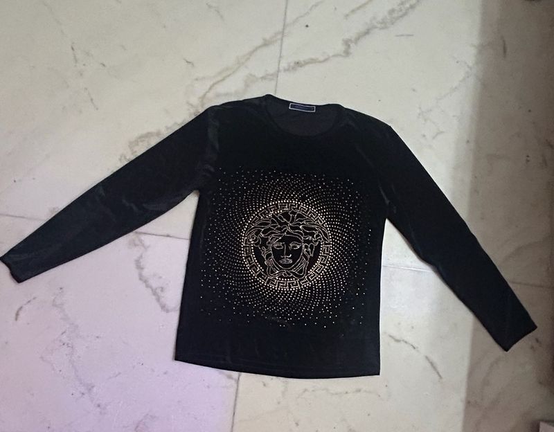 Versace Black Long Sleeve Top