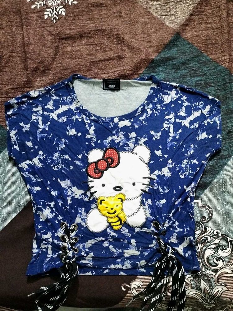 Cute Hello Kitty Print crop top