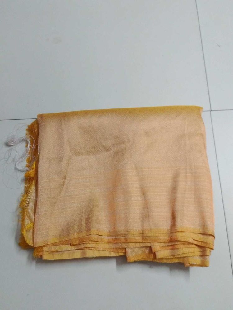 Orange softy silk saree...