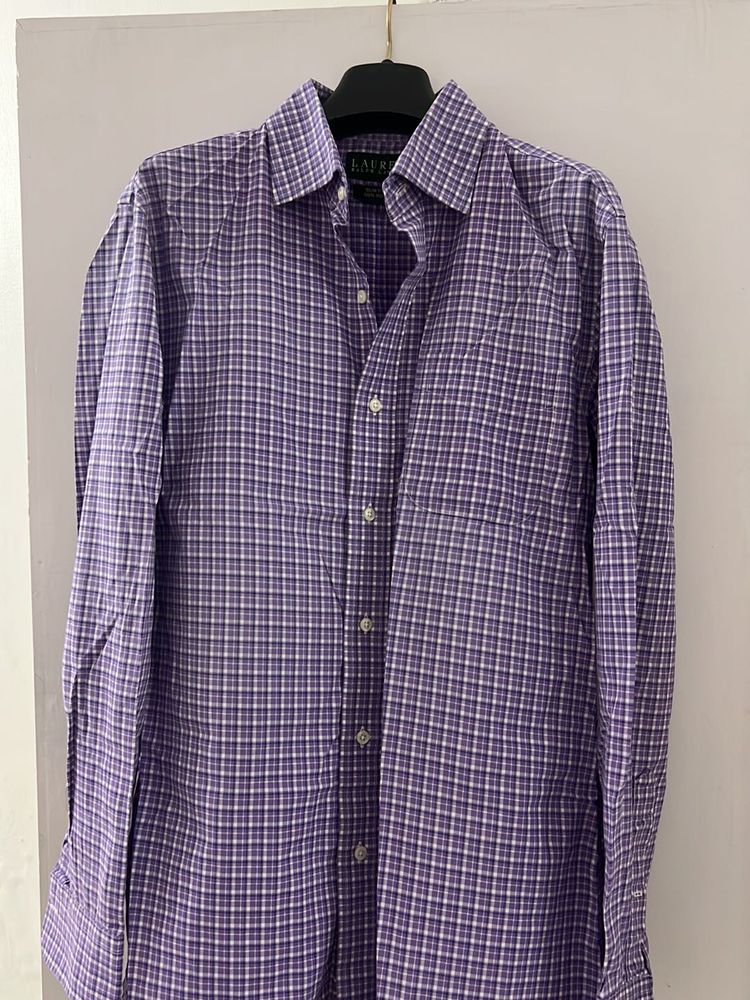 Ralph Lauren Purple Checkered Shirt