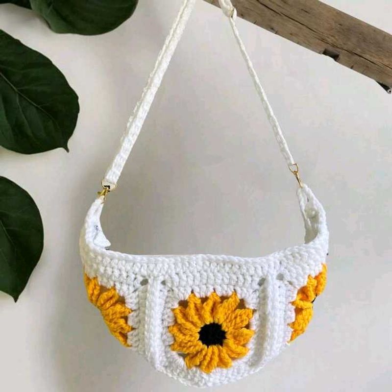 Crochet Sunflower Handbag