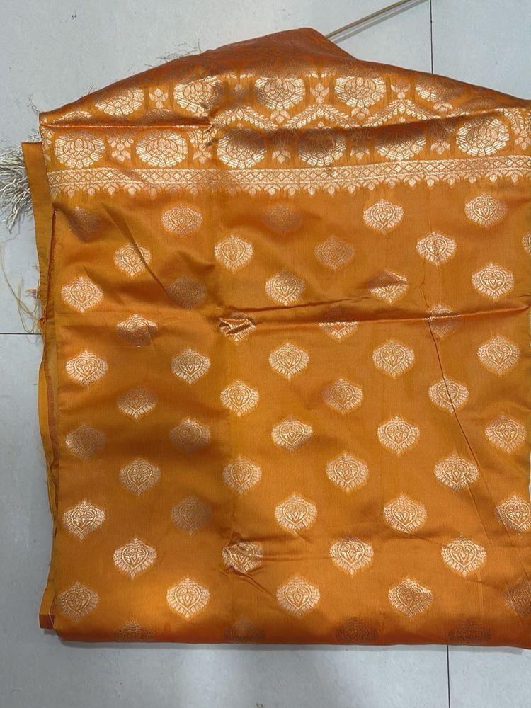 Elegant Orange Saree