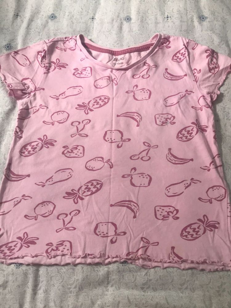 Cute Fruit Print T-Shirt