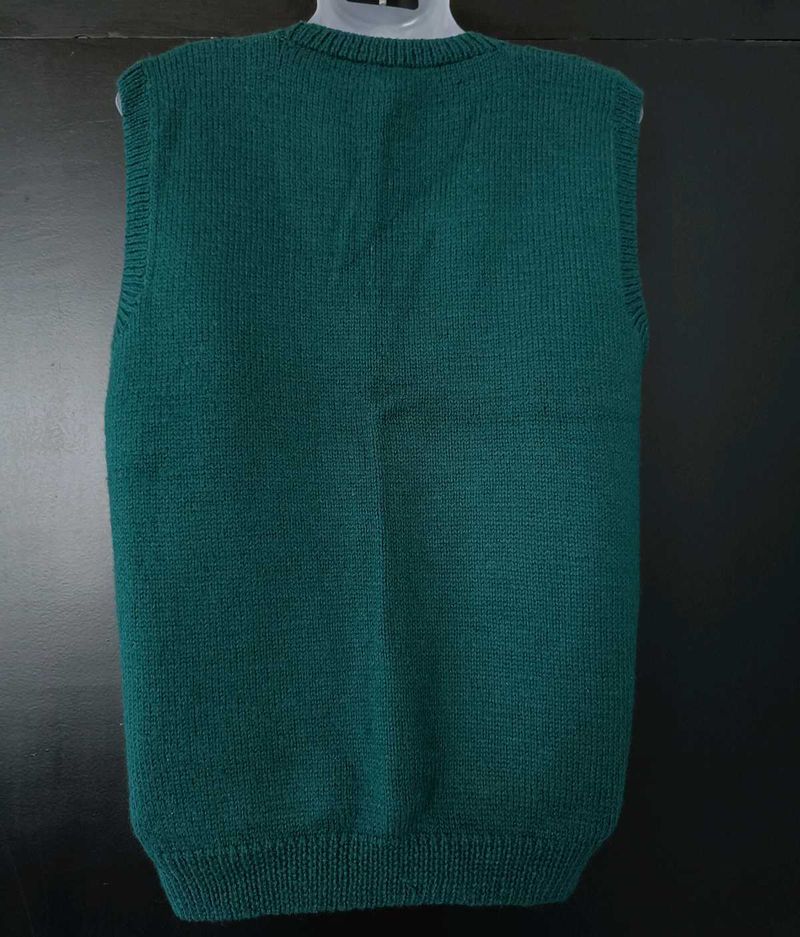 Green Knit Sweater Vest