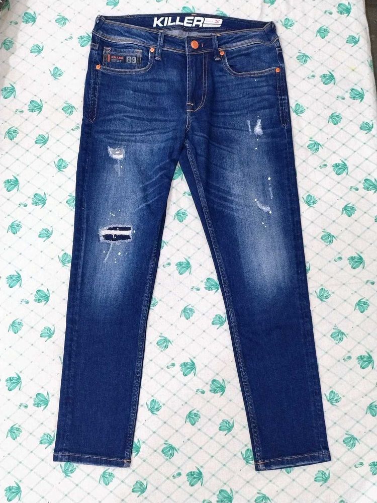 Killer Distressed Jeans Ankle Lag Slim Fit Size 30