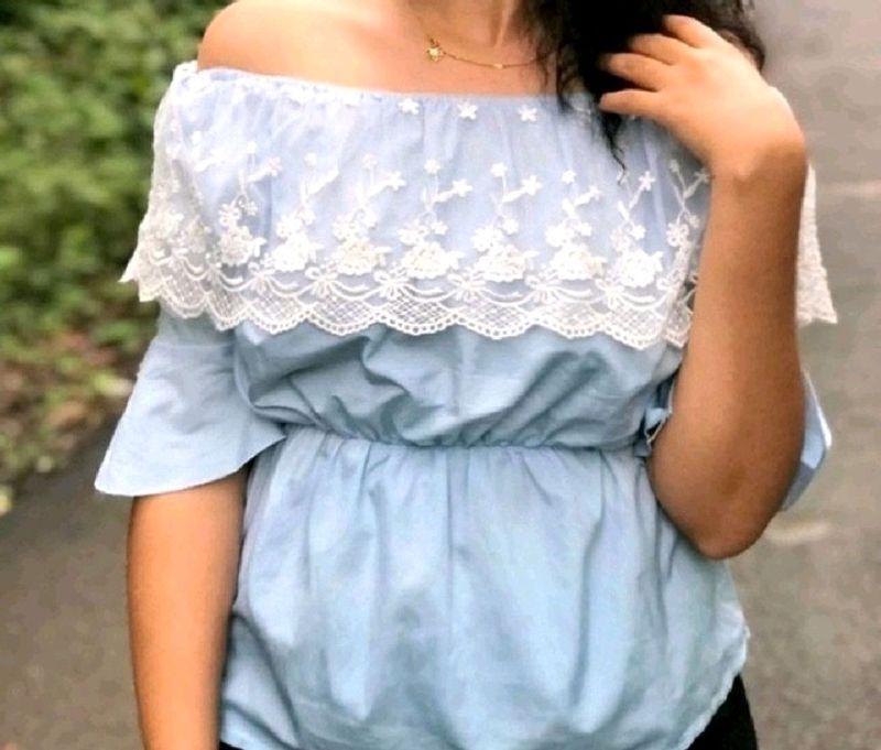 Off Shoulder Peplum Top