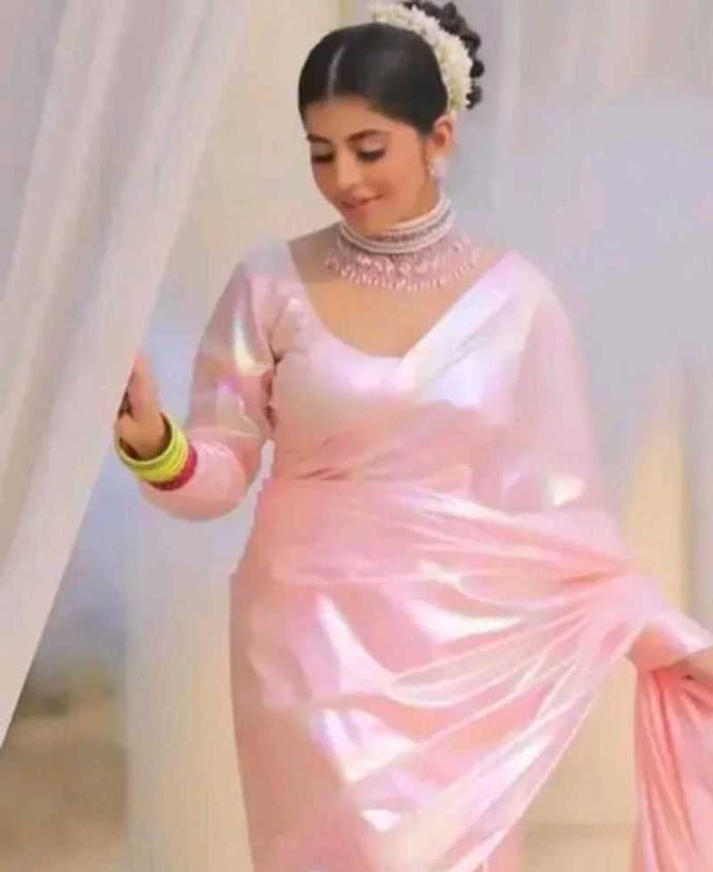 🌈🌈 rainbow Pink Saree