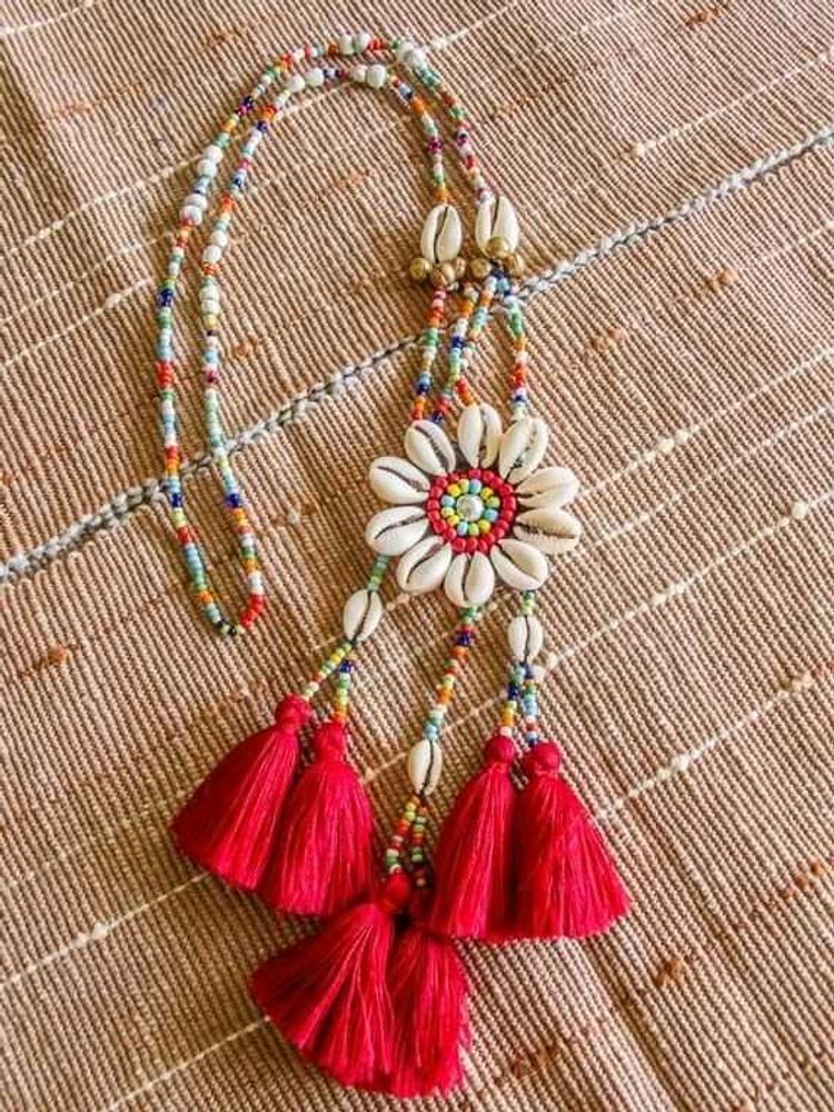 Beaded Tassel Necklace