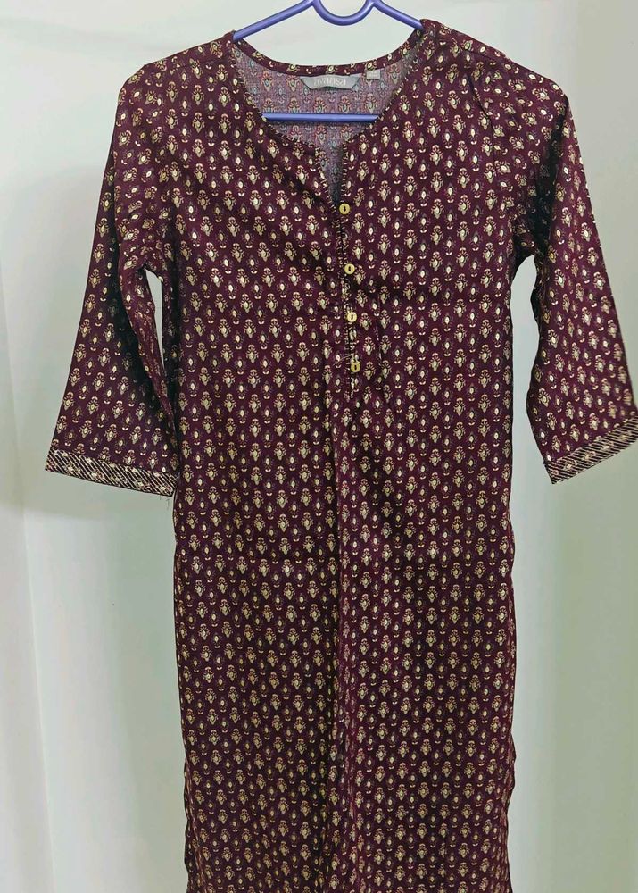 Maroon Straight Cut Top