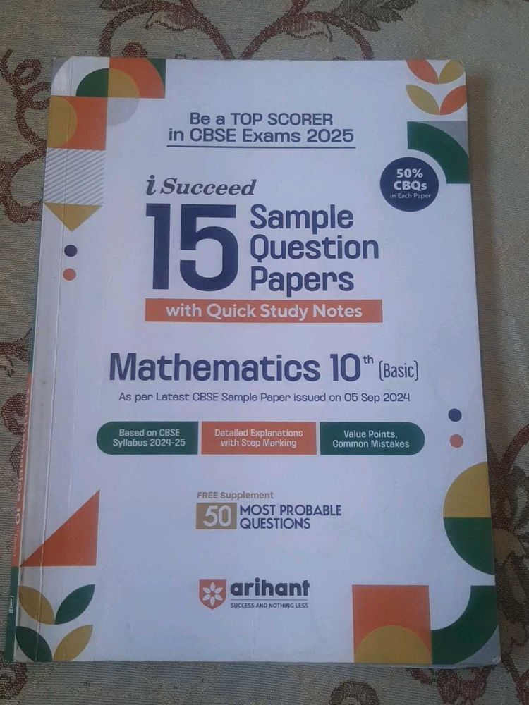 Mathematics 10th Sample Paper