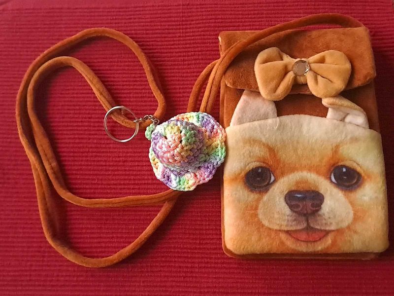 Cute Dog Sling Bag + Keychain Freebie!