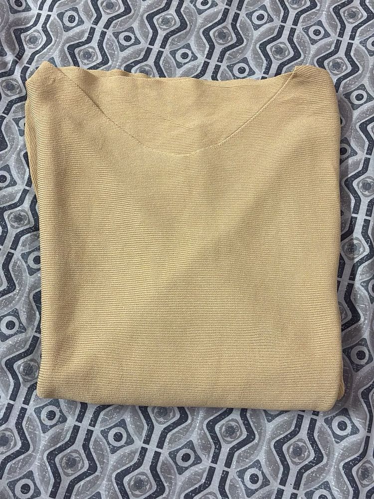 Beige Knit Top